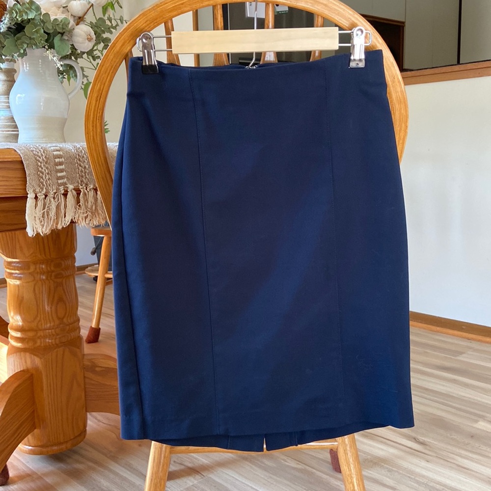 Van Heusen Stretch Pencil Skirt Navy - Picture 6 of 9